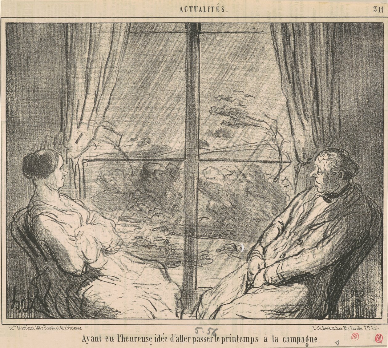 Efter att ha haft ... idén att åka ... av Honoré Daumier