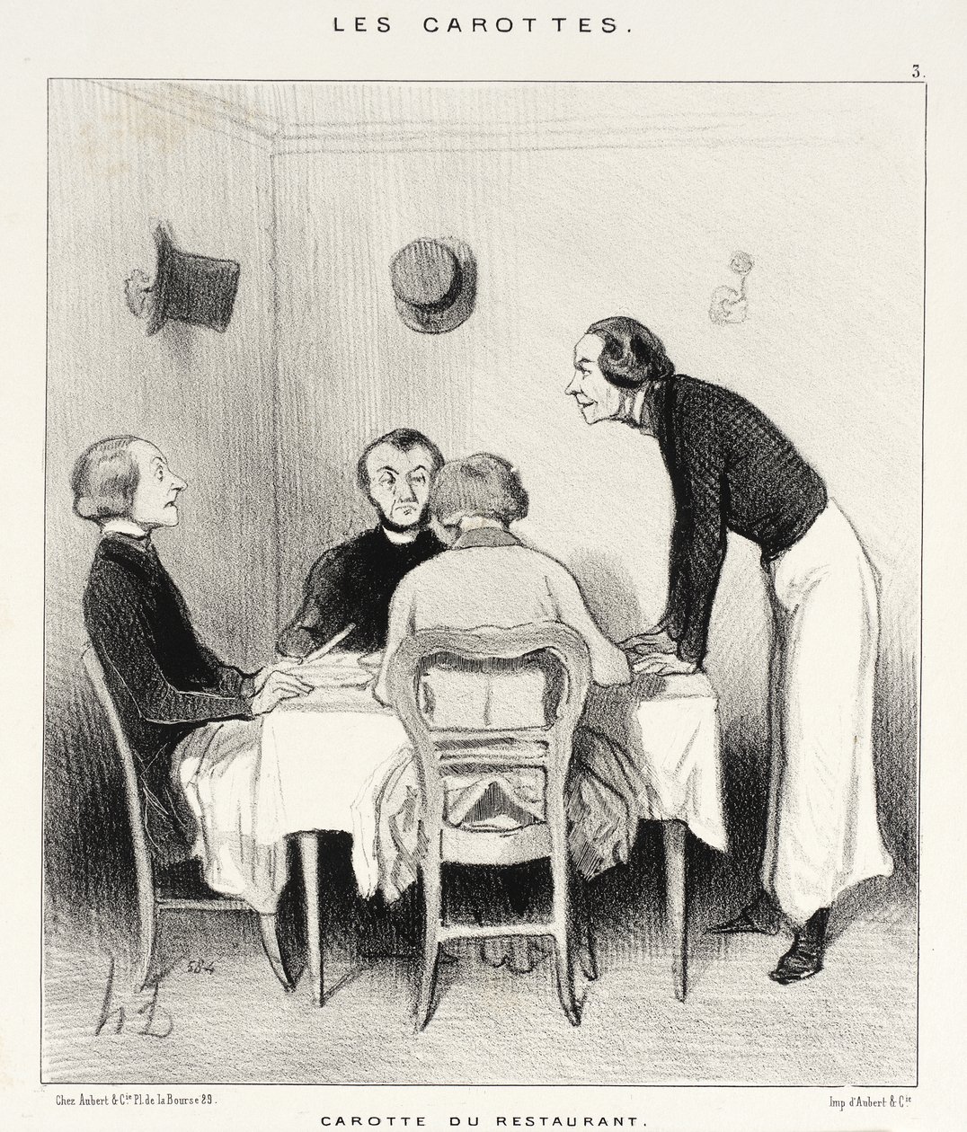 Morot från restaurangen av Honoré Daumier