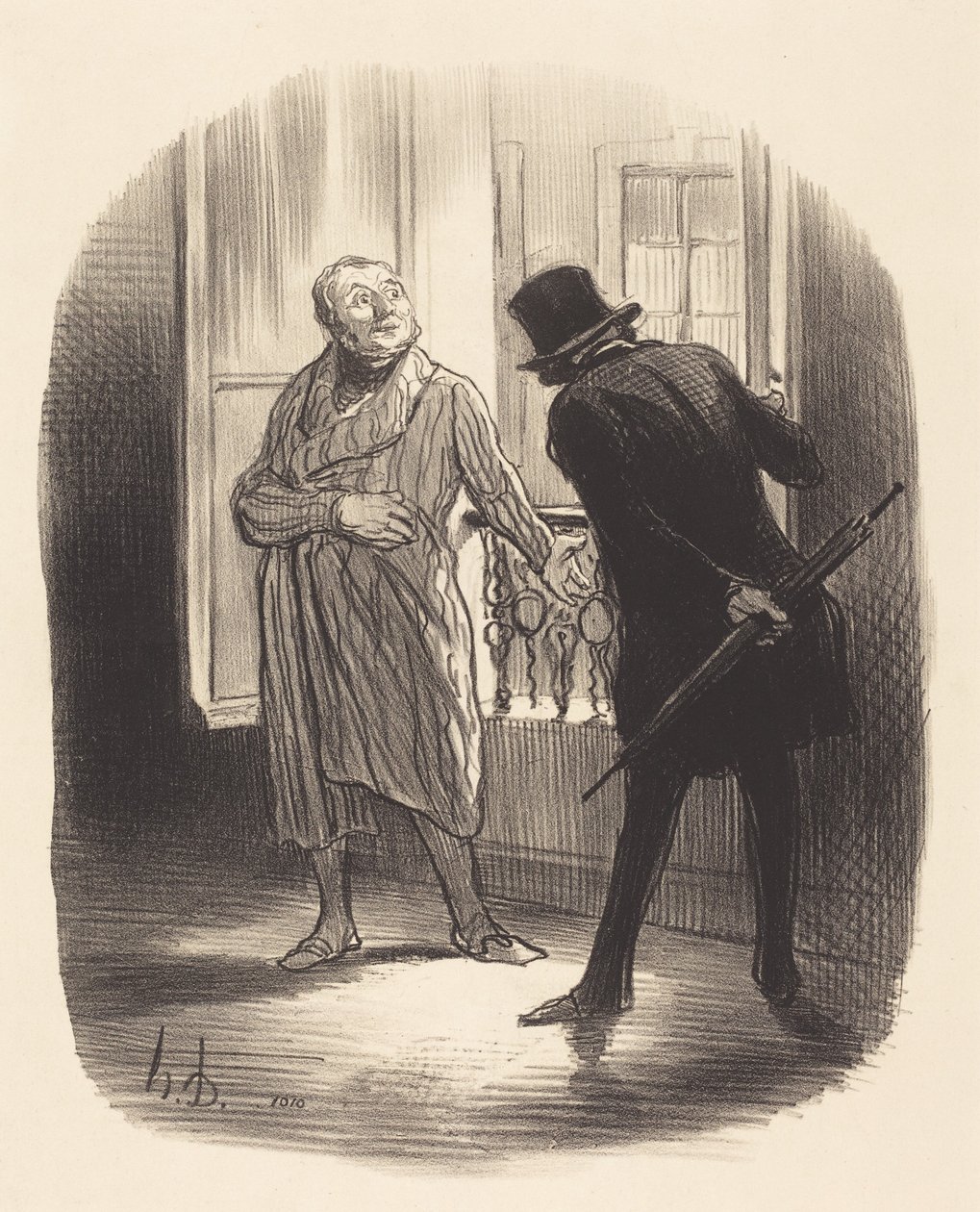 Den här bostaden är lite dyr för Place Royale... av Honoré Daumier