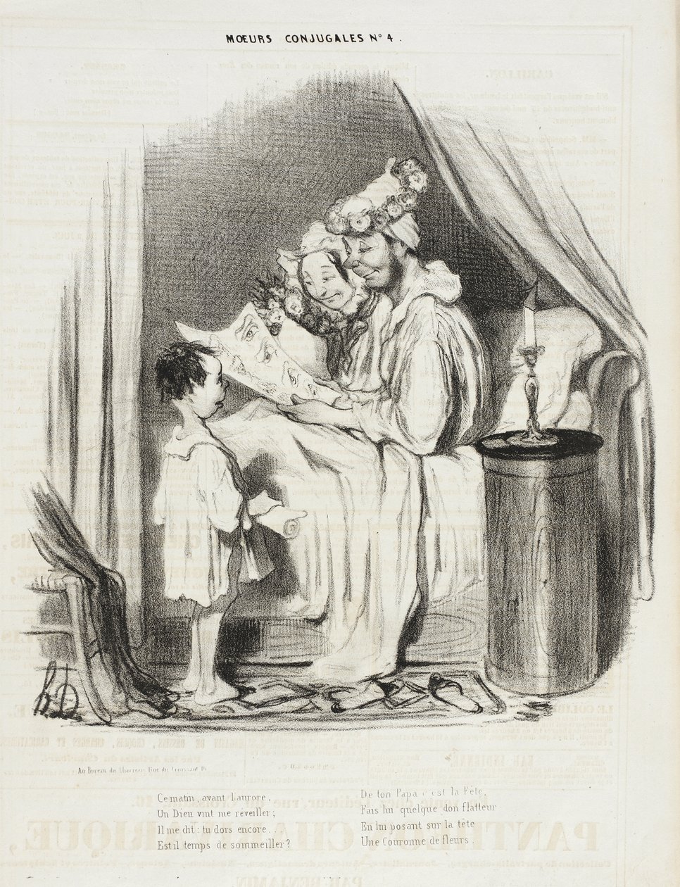 I morse, före gryningen, kom en Gud för att väcka mig... av Honoré Daumier