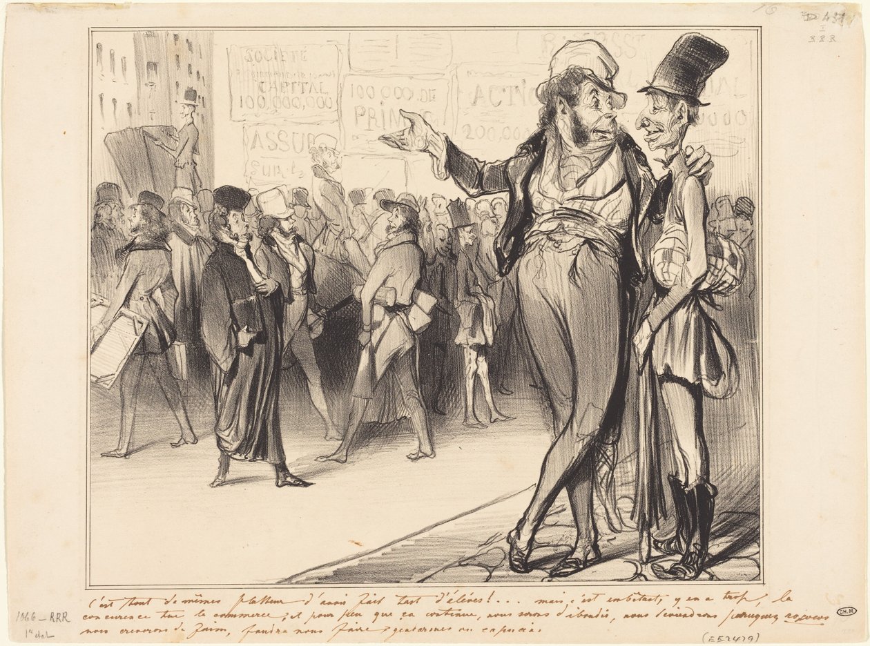 Det är ändå smickrande att ha haft så många elever!... av Honoré Daumier