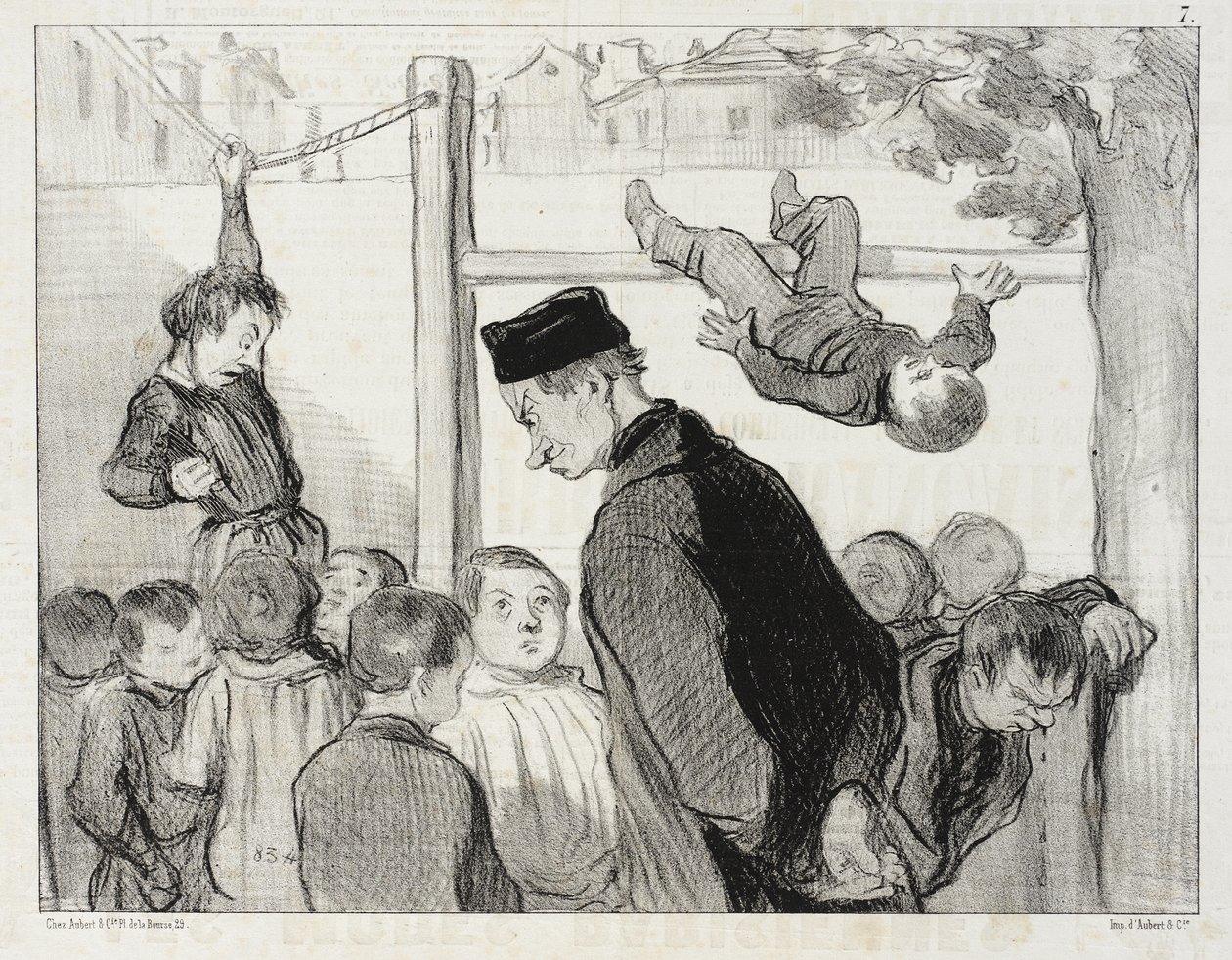 Hur gymnastik formar lemmarna... av Honoré Daumier