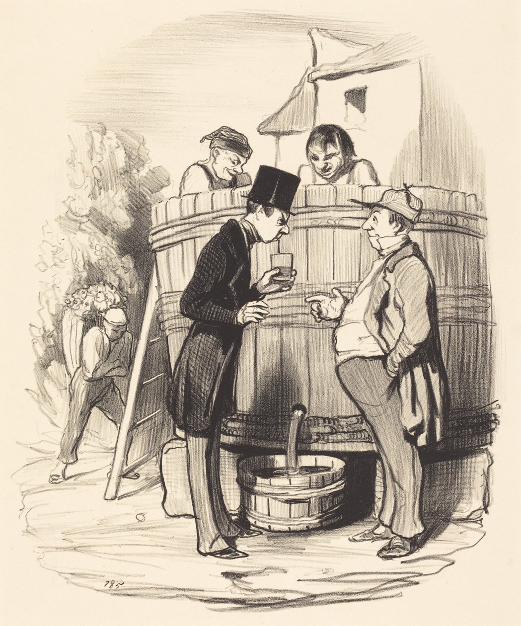 Vad tycker ni om det här lilla vinet där... av Honoré Daumier
