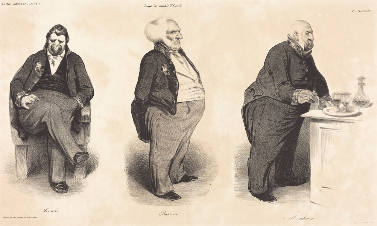 Greve Portalis - hertig av Bassano - greve de Montlosier av Honoré Daumier