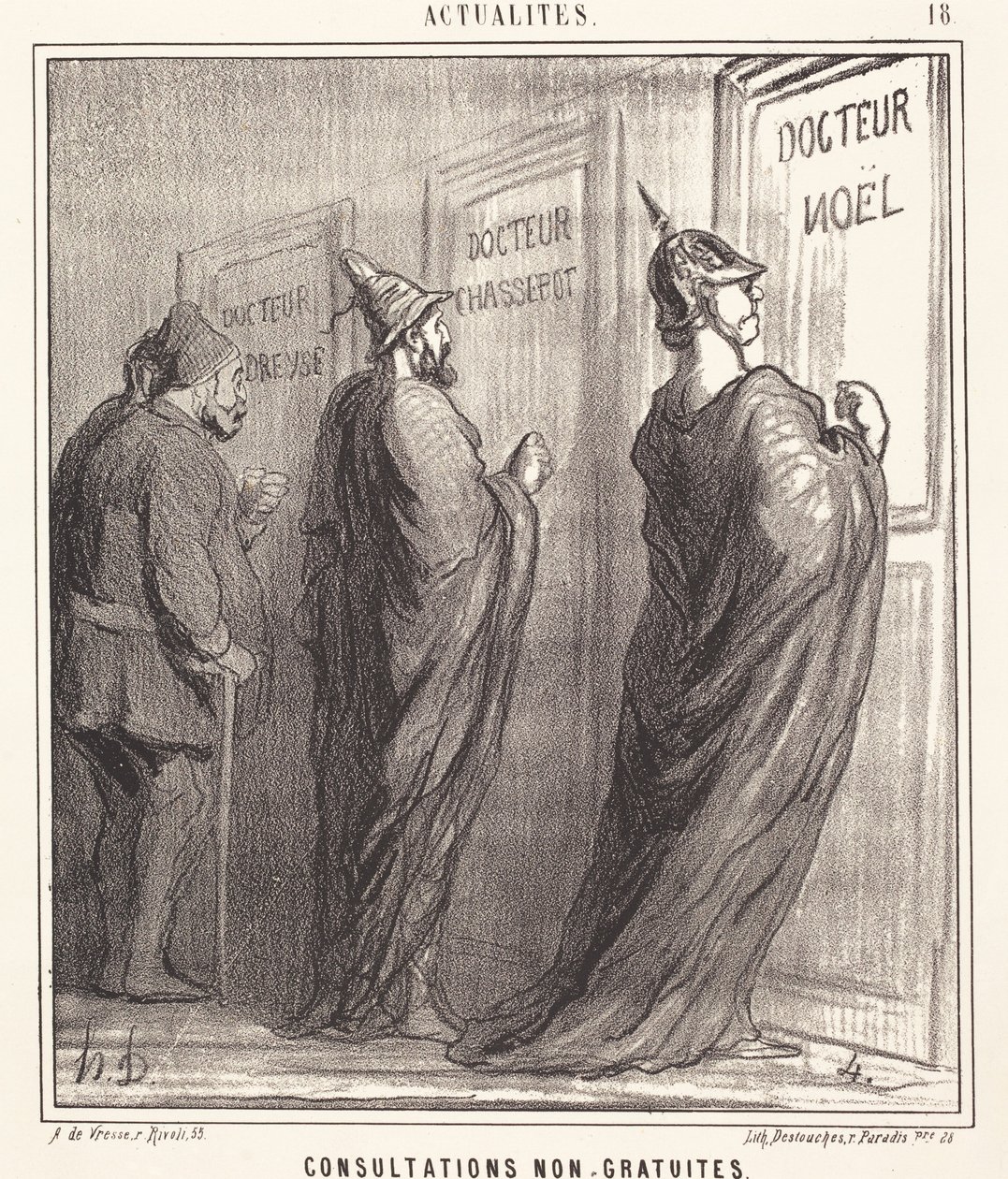 Konsultationer inte gratis av Honoré Daumier