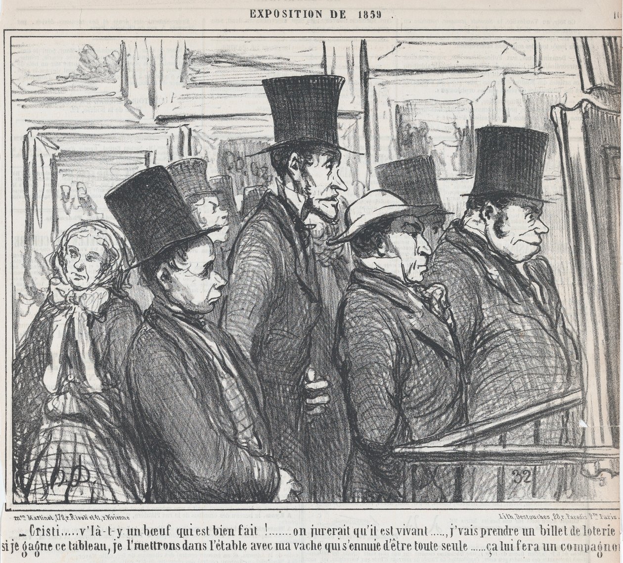 Kristus, vilken välbyggd oxe!..., från Utställningen 1859, publicerad i Le Charivari, 4 maj 1859 av Honoré Daumier
