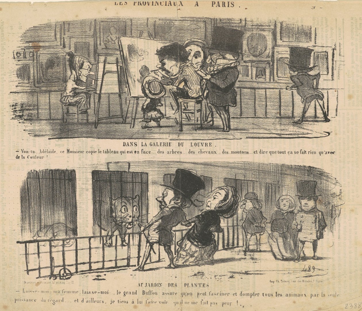 I Louvren av Honoré Daumier