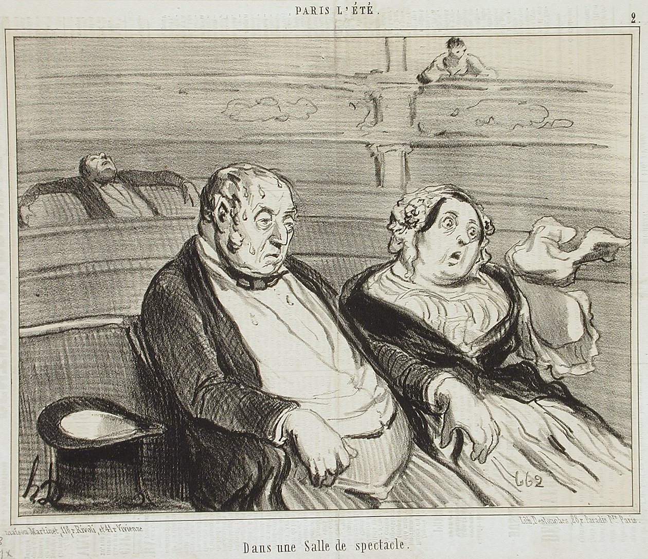 I en teatersalong av Honoré Daumier