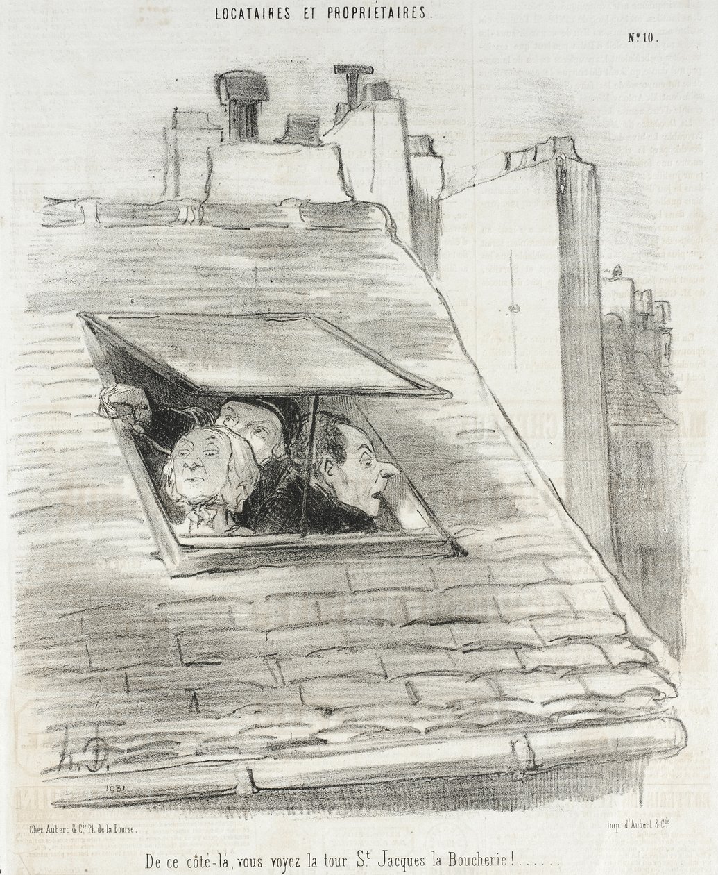 Från den här sidan ser ni St. Jacques-tornet... av Honoré Daumier