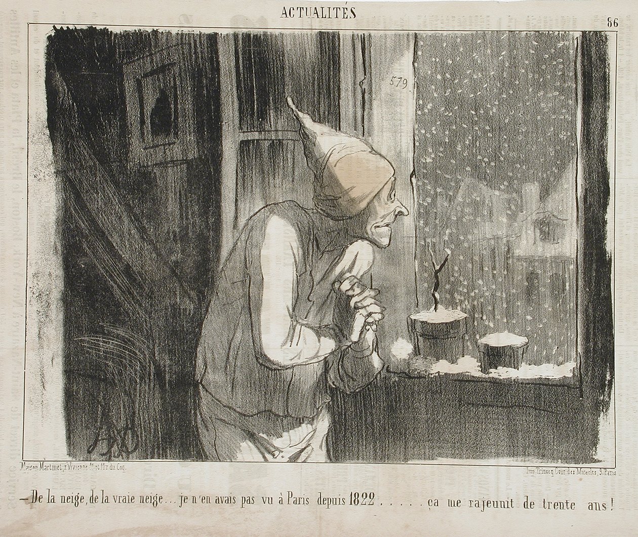 Snö, riktig snö... av Honoré Daumier
