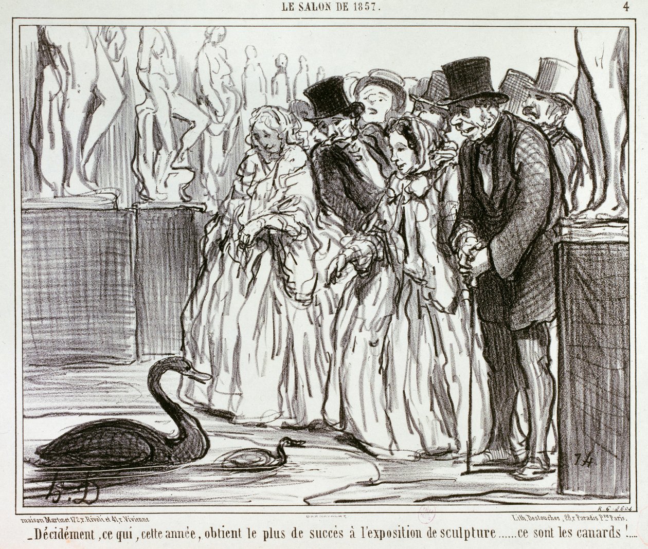 Avgjort det som i år har störst framgång på skulpturutställningen... / 4. av Honoré Daumier