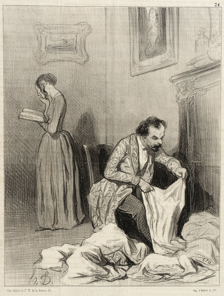 Sedan Virginie fick det sjunde tröstpriset... av Honoré Daumier