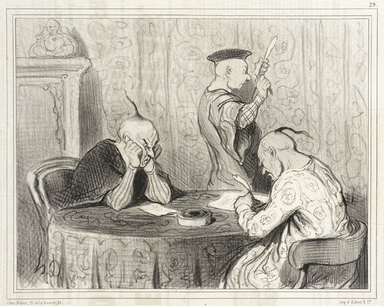 Lättsinniga författare av Honoré Daumier