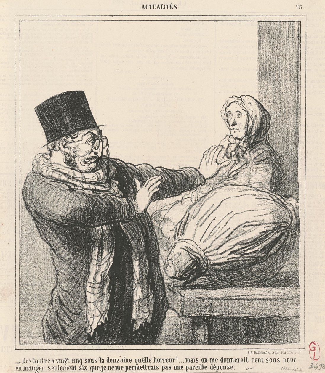 Ostron för tjugofem sous dussinet ...! av Honoré Daumier