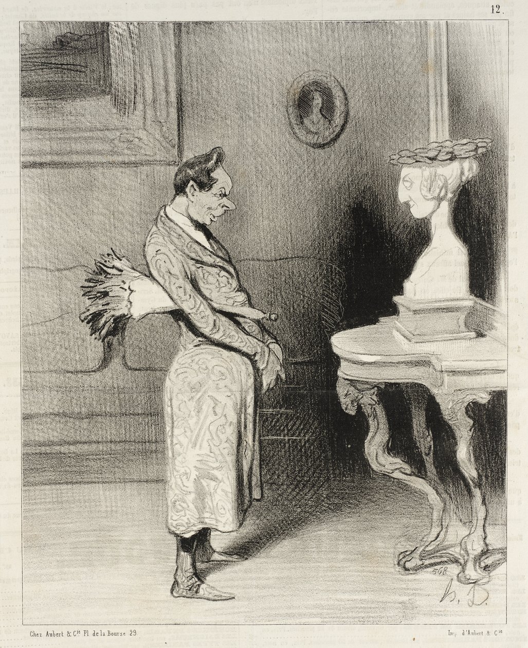 Att säga att Arsinoé inte var glad över att bli porträtterad... av Honoré Daumier