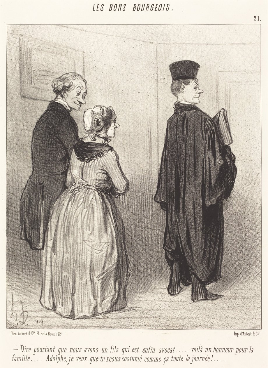 Att säga... att vi har en son som är... advokat... av Honoré Daumier