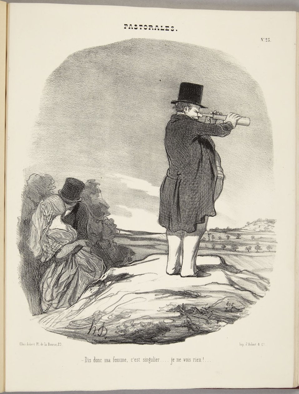 Hör du, min fru, det är märkligt... jag ser ingenting!... av Honoré Daumier