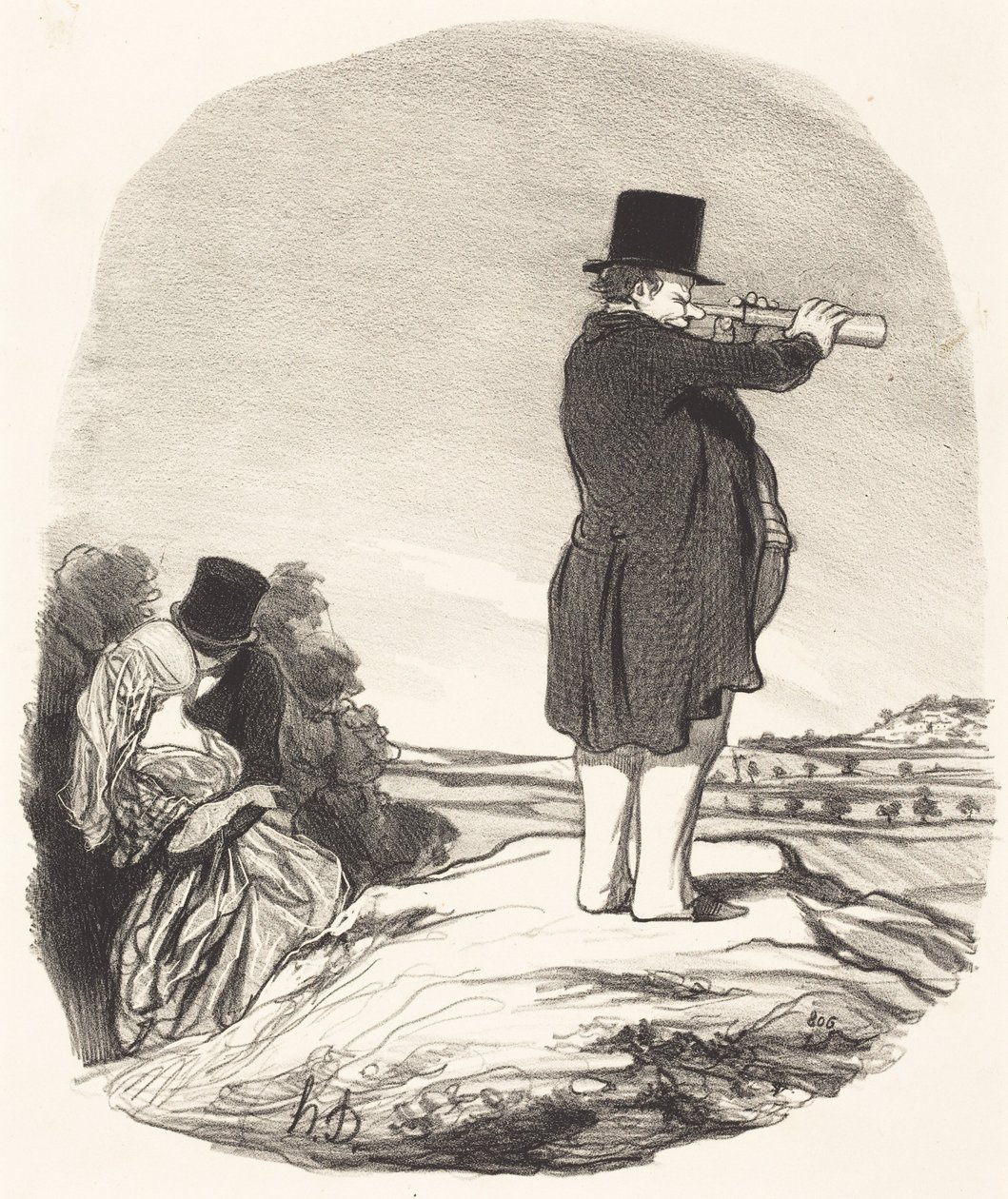 Hör du, fru ... jag ser ingenting! av Honoré Daumier