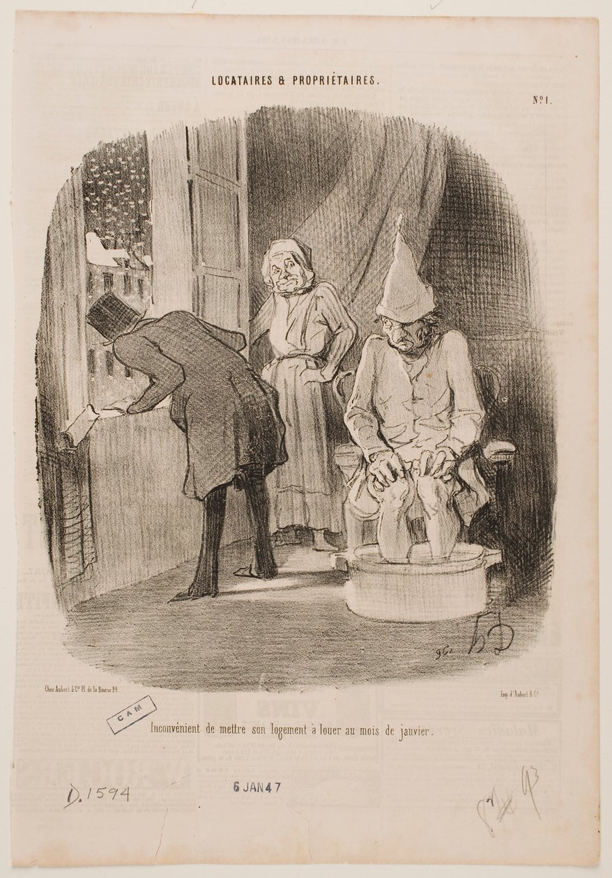 Nackdel med att hyra ut sin bostad i januari av Honoré Daumier
