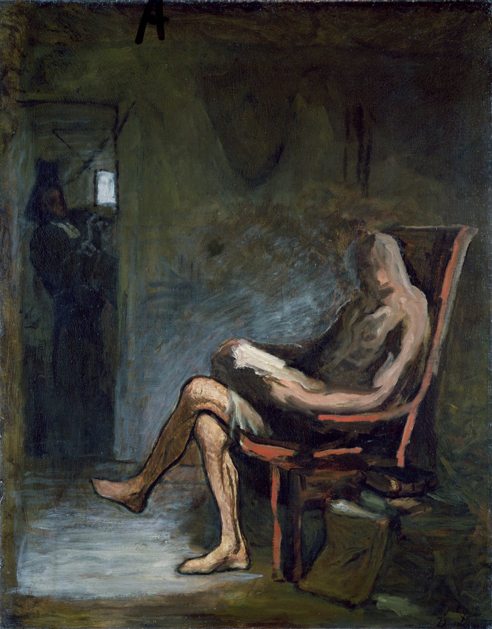Don Quijote Läsning av Honoré Daumier