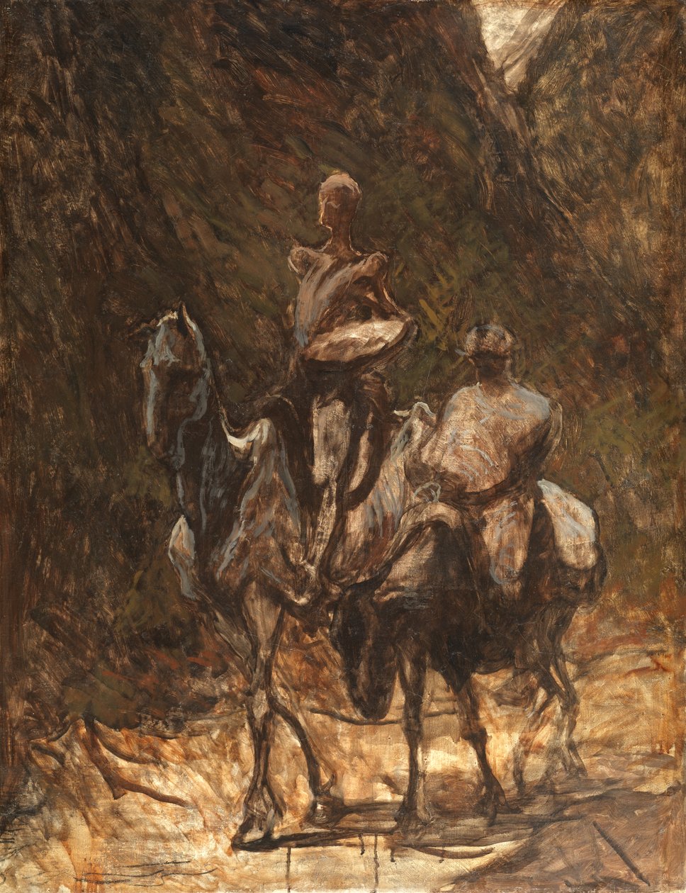 Don Quijote och Sancho Panza av Honoré Daumier