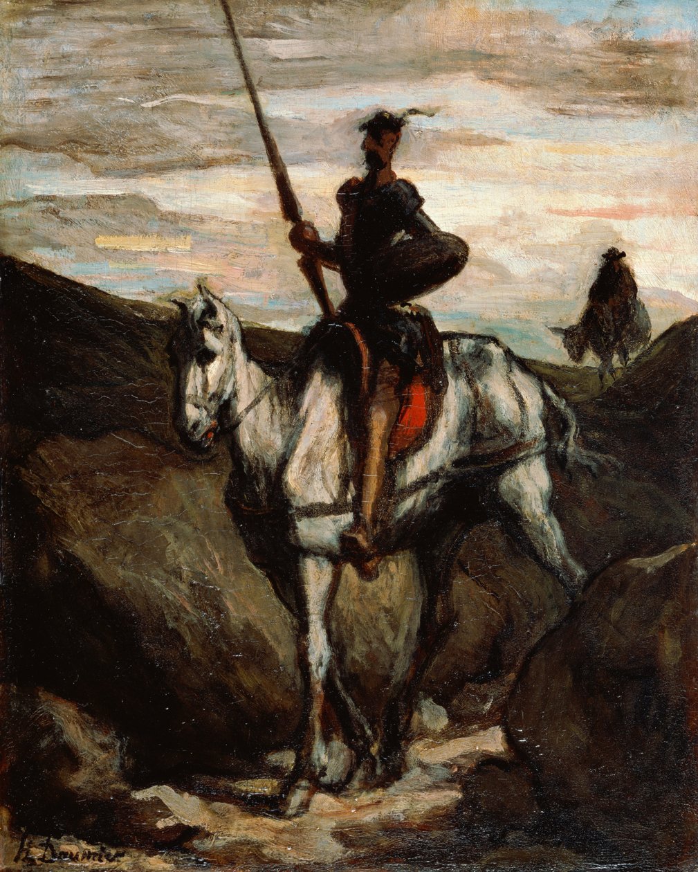 Don Quijote i bergen av Honoré Daumier