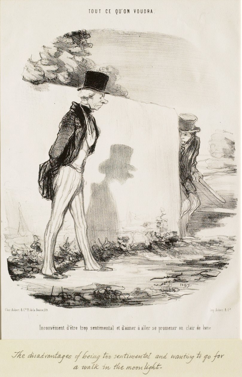 Nackdelen med att vara alltför sentimental... av Honoré Daumier