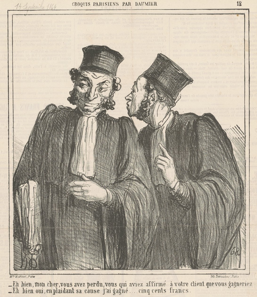Nåväl min kära, du har förlorat... av Honoré Daumier