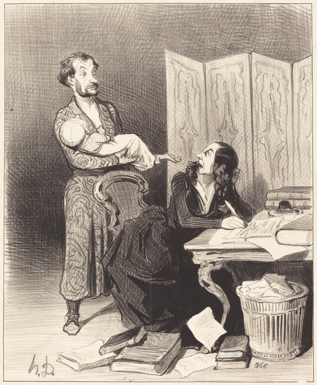 Ta bort det där längre bort... omöjligt att arbeta... av Honoré Daumier