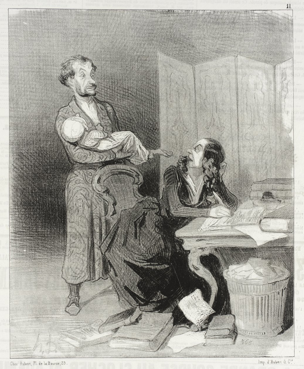 Ta bort det där längre bort ... det är omöjligt att arbeta ... av Honoré Daumier