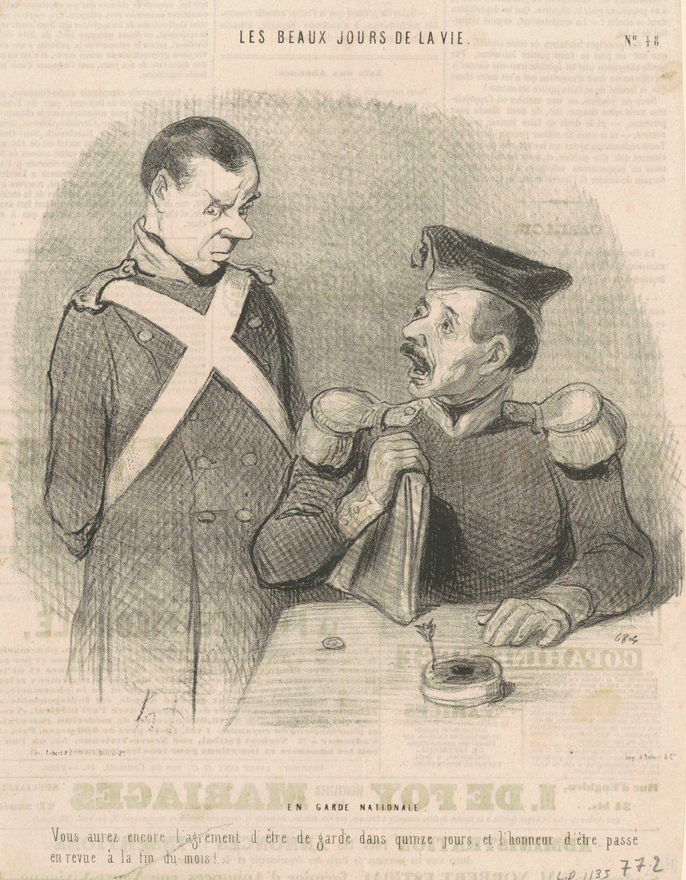 En nationalgardist av Honoré Daumier