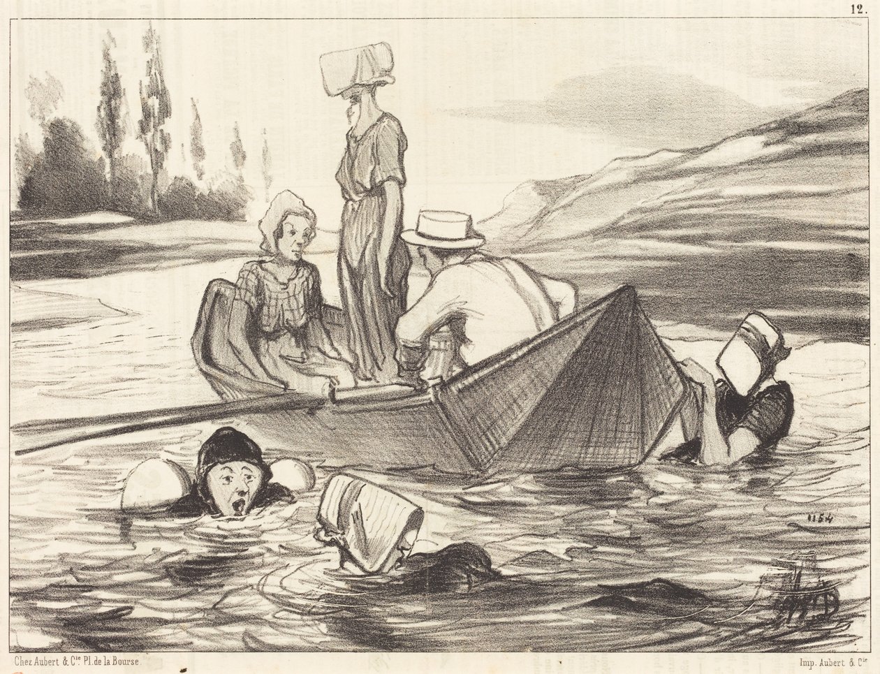 På öppet hav av Honoré Daumier