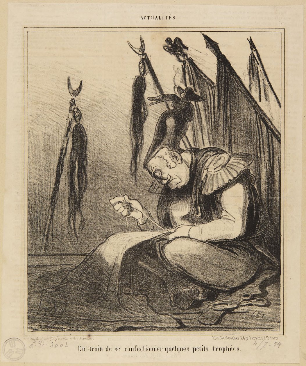 "I färd med att tillverka några små troféer åt sig själva." av Honoré Daumier