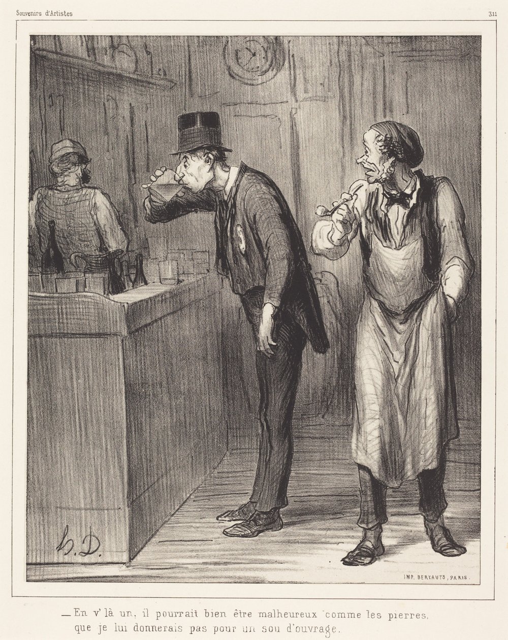 Här har vi en, han kan mycket väl vara olycklig... av Honoré Daumier