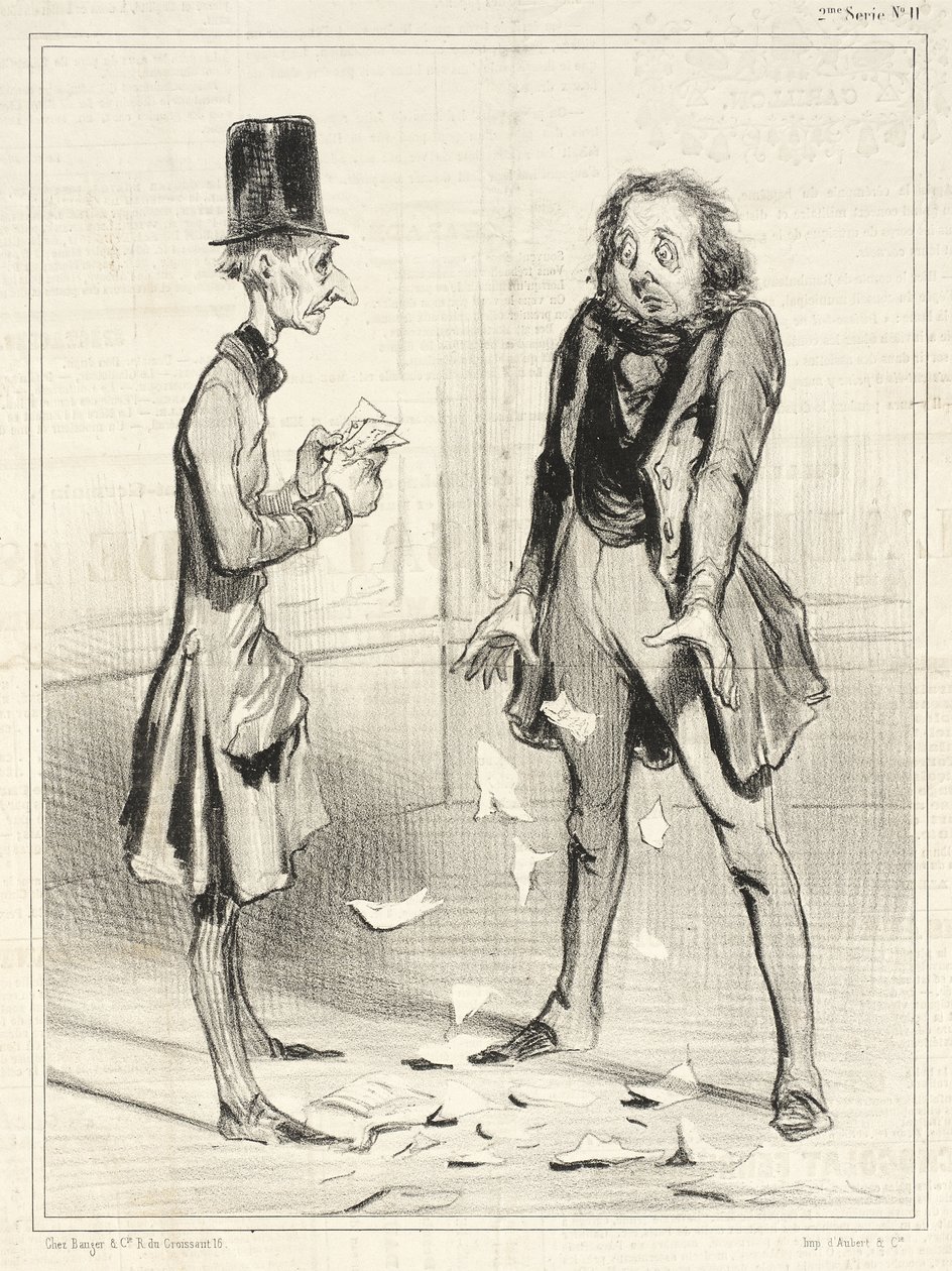 Återigen mina fordringsägare, alltid... av Honoré Daumier