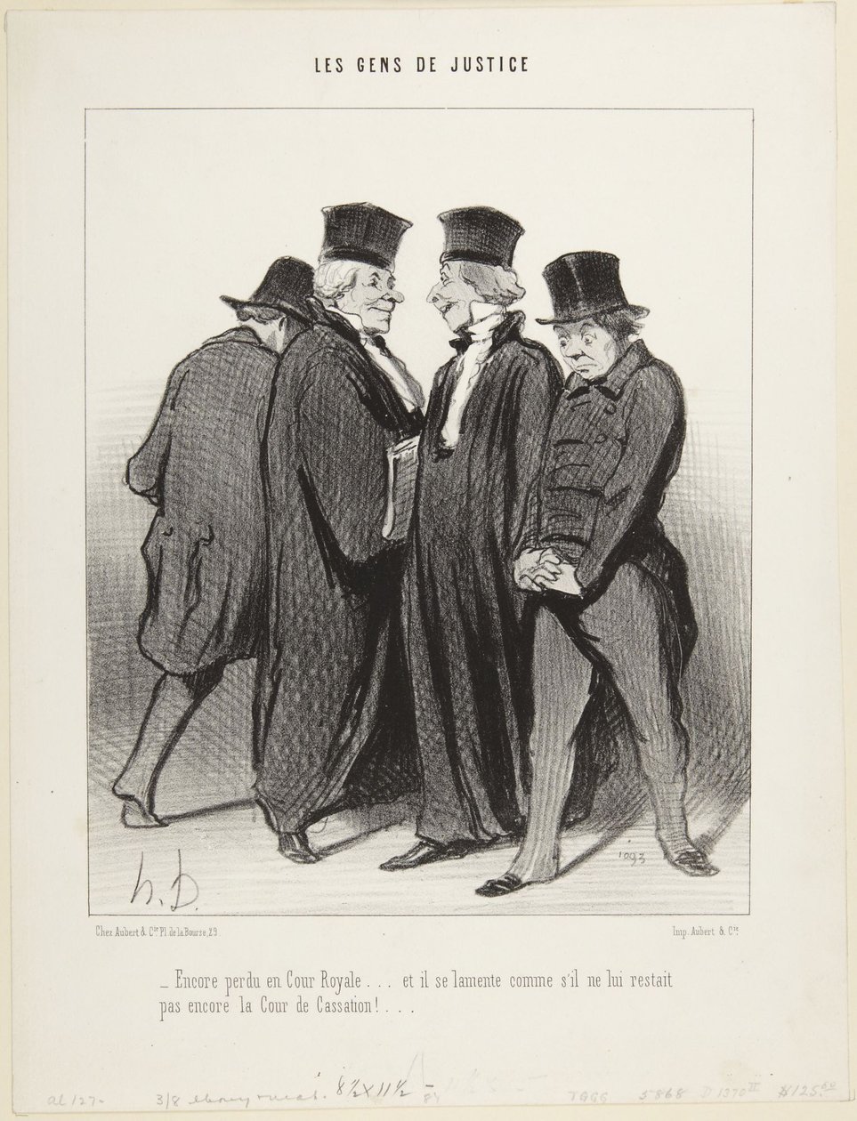 Fortfarande vilse vid Kungliga domstolen..., nummer 34 ur serien Rättvisans folk av Honoré Daumier