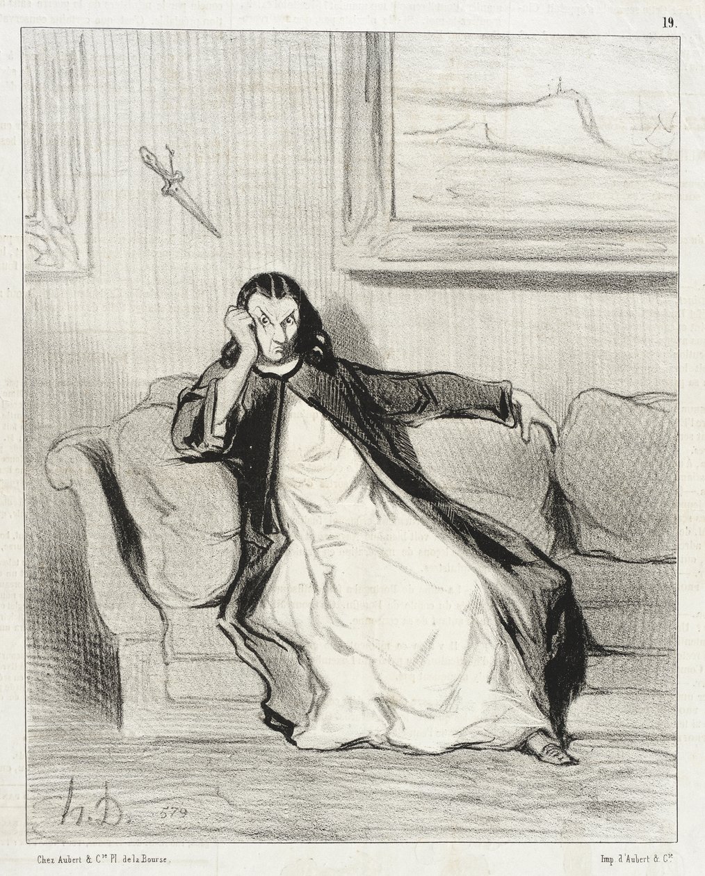 Helvete och fördömelse!... Utbuad... Utbuad!!... Utbuad! av Honoré Daumier