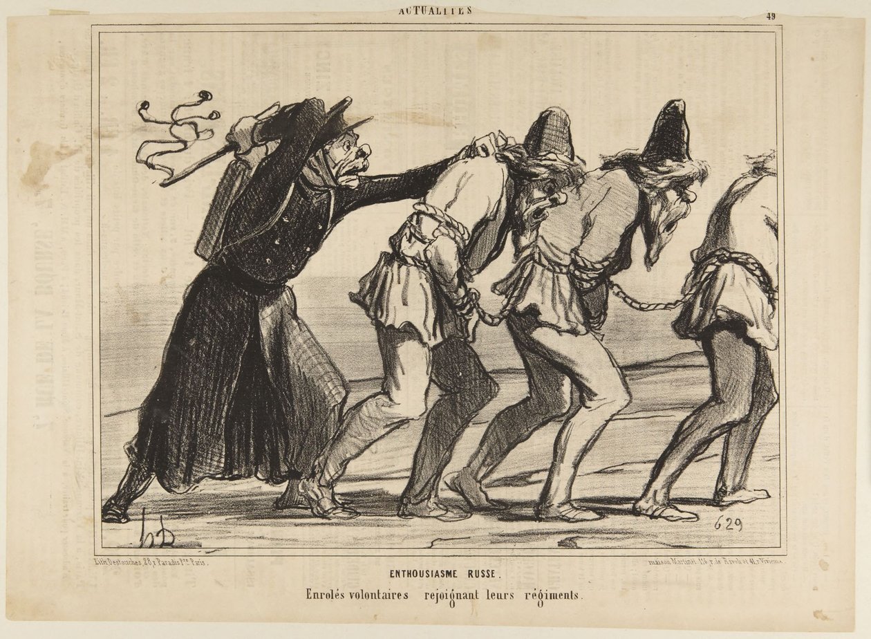 Rysk entusiasm av Honoré Daumier