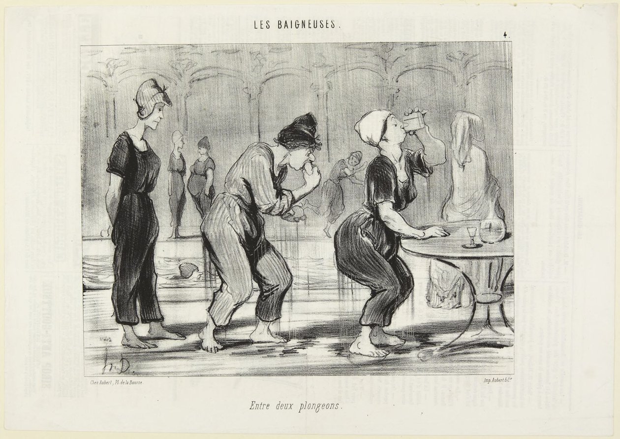 Mellan två dyk av Honoré Daumier