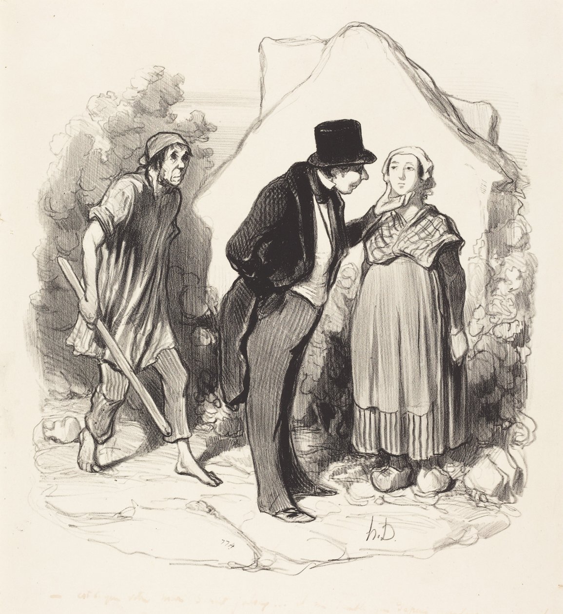Skulle din man vara avundsjuk... av Honoré Daumier