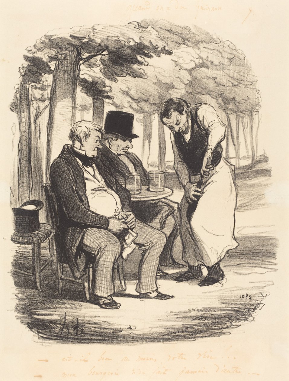 Är ert vin åtminstone gott!... av Honoré Daumier