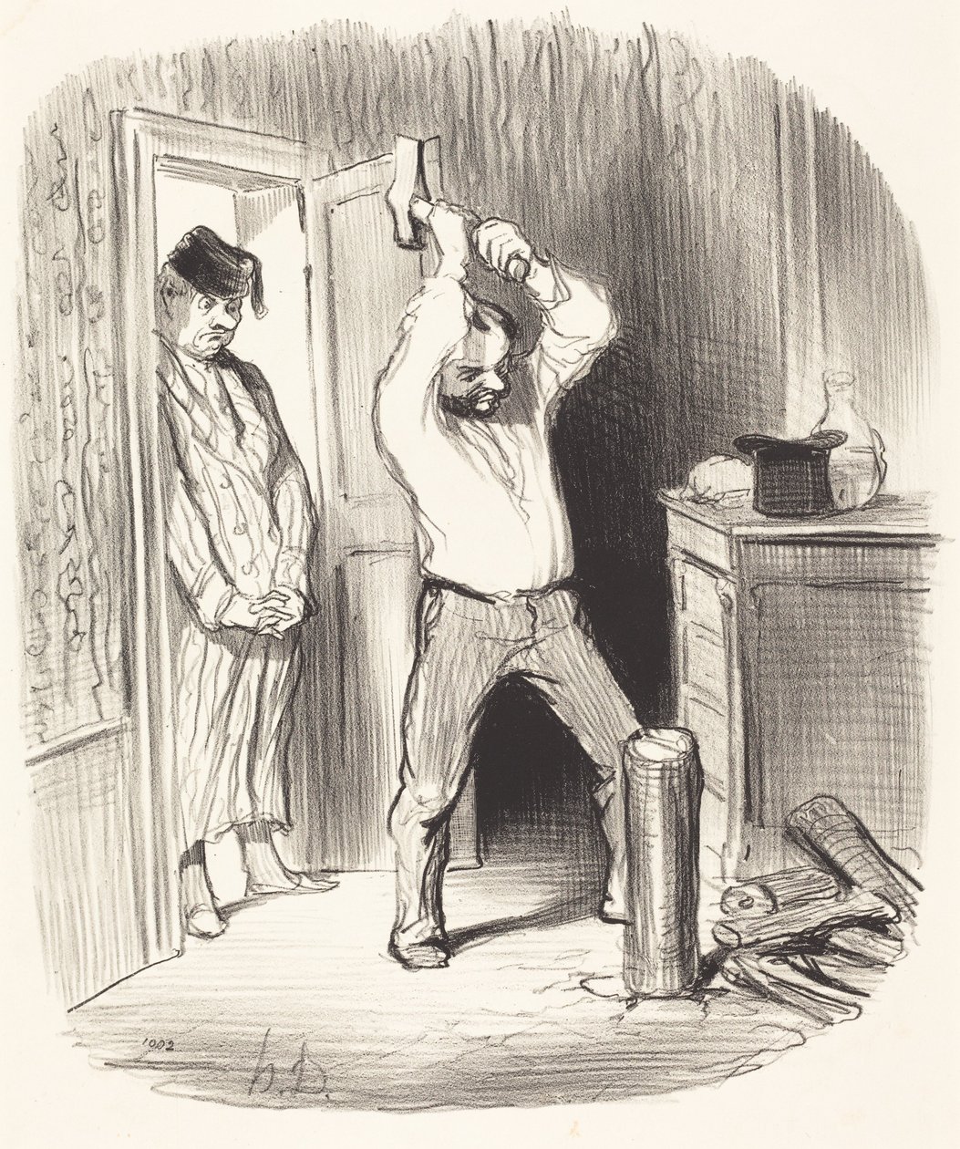Är det tillåtet för Gud... att klyva ved... av Honoré Daumier