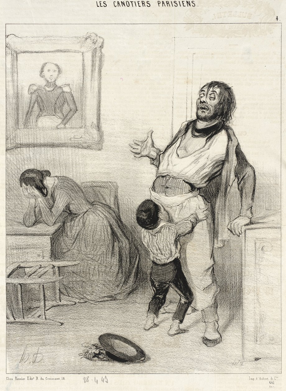 Är det tillåtet att återvända från Bercy i ett sådant tillstånd... av Honoré Daumier