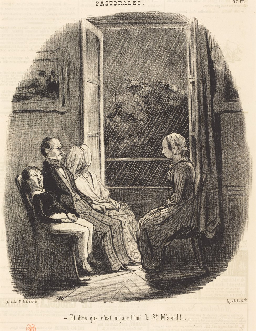 Och tänk att det är Sankt Medards dag i dag! av Honoré Daumier