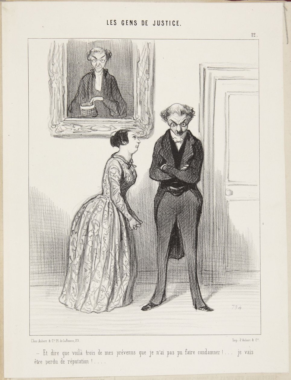 Och tänk att det finns tre av mina åtalade som jag inte har kunnat få dömda! Jag kommer att förlora mitt rykte! av Honoré Daumier