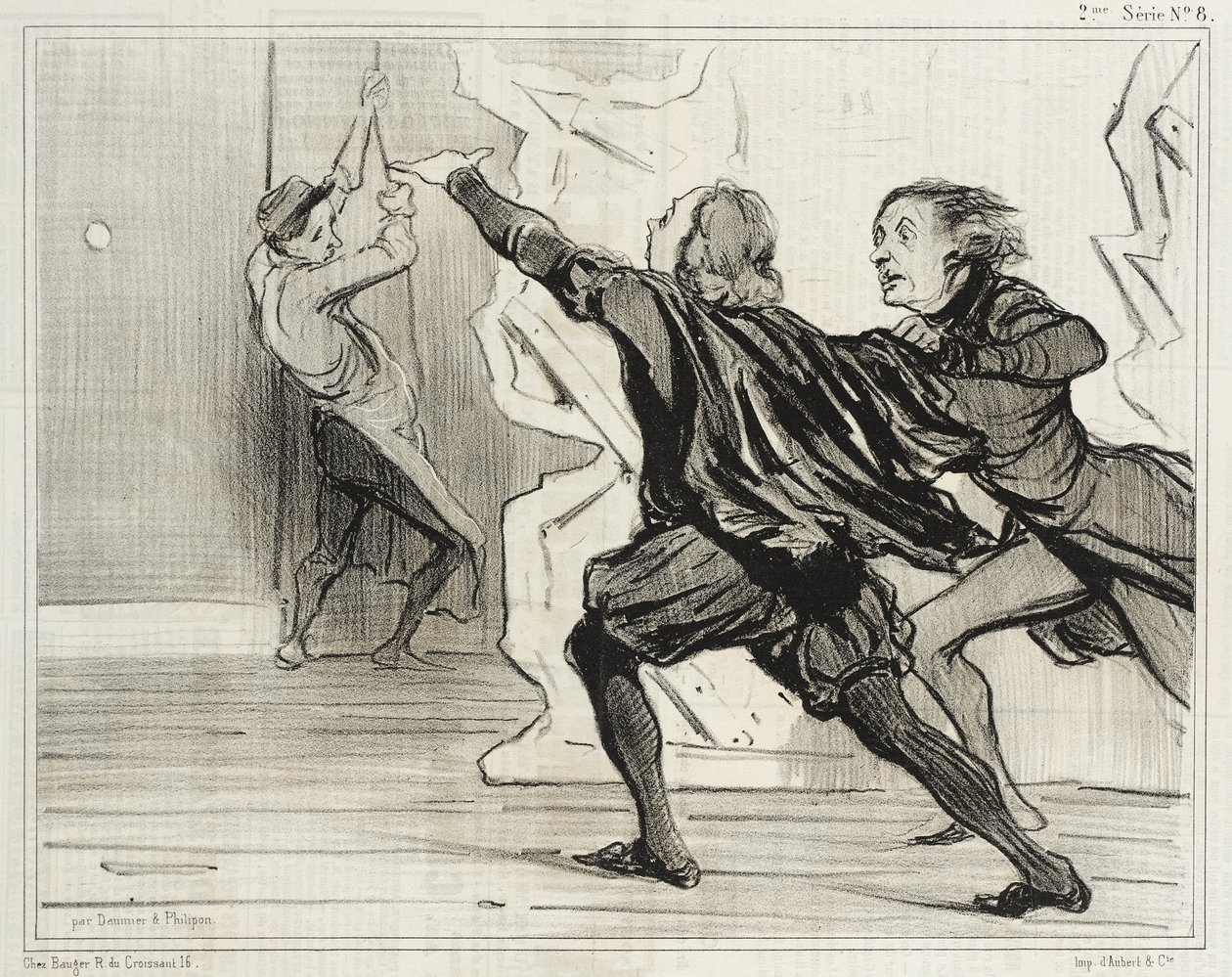 Dramatisk fars... av Honoré Daumier