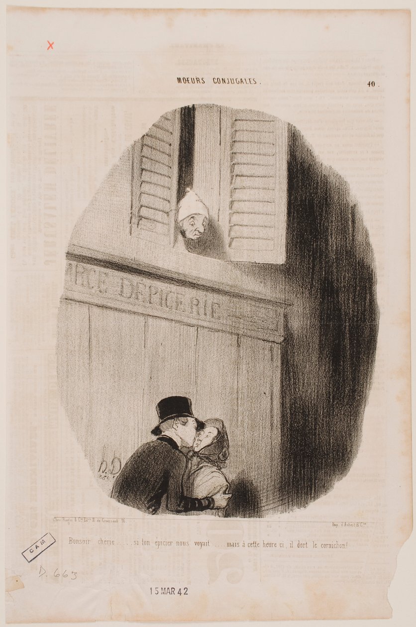 God natt, min älskling... om din handlare såg oss... av Honoré Daumier
