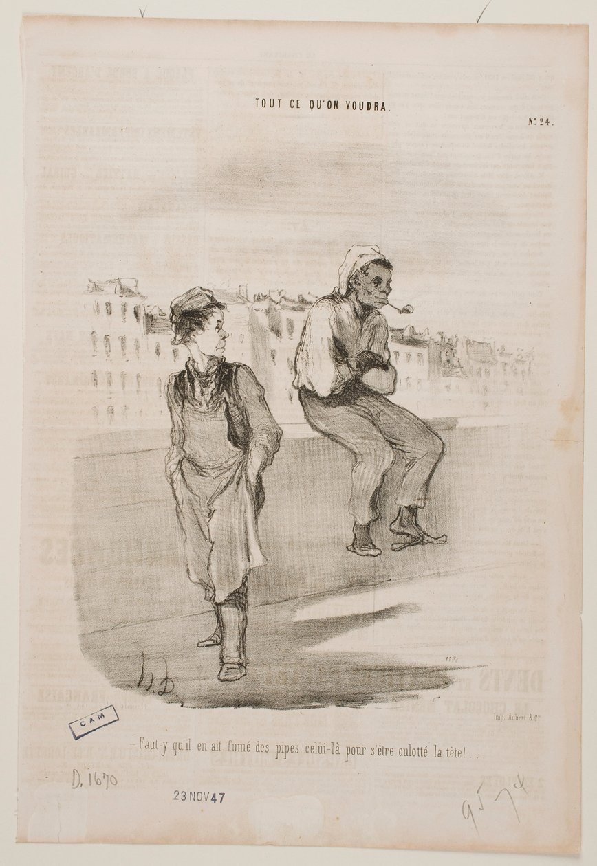 Han måste verkligen ha rökt många pipor... av Honoré Daumier