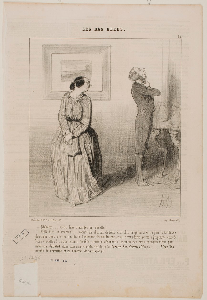 Älskling... kom och rätta till min slips!... av Honoré Daumier