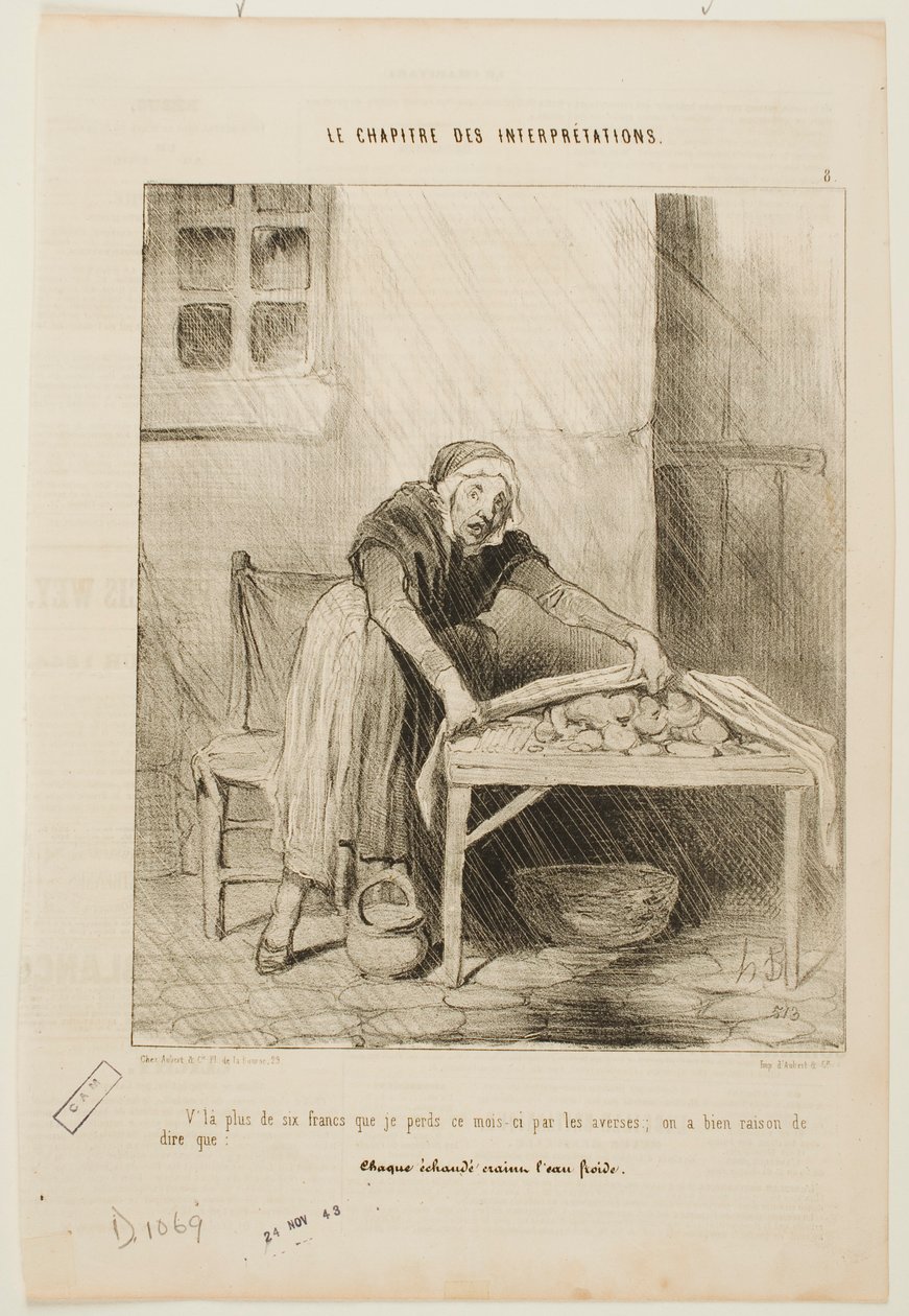 Jag förlorade mer än sex franc den här månaden på grund av de plötsliga regnskurarna av Honoré Daumier